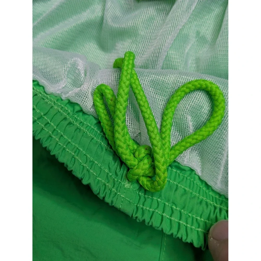 Uzzi Amphibious Gear Nylon Shorts Green Large Vintage 90s Lined Beach Patrol